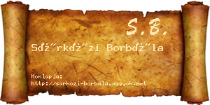 Sárközi Borbála névjegykártya
