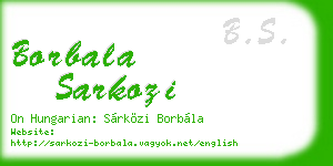 borbala sarkozi business card